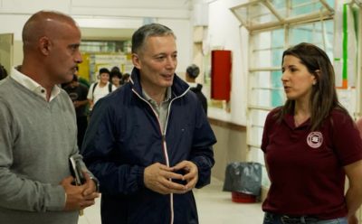 FERNANDO GRAY RECORRIÓ LAS OBRAS EN LA ESCUELA TÉCNICA N° 1