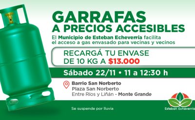 MONTE GRANDE: NUEVO OPERATIVO DE RECARGA DE GARRAFAS A PRECIO SOCIAL EN EL BARRIO SAN NORBERTO