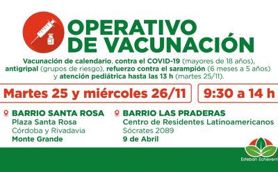 NUEVOS OPERATIVOS TERRITORIALES DE VACUNACIÓN GRATUITA EN EL DISTRITO