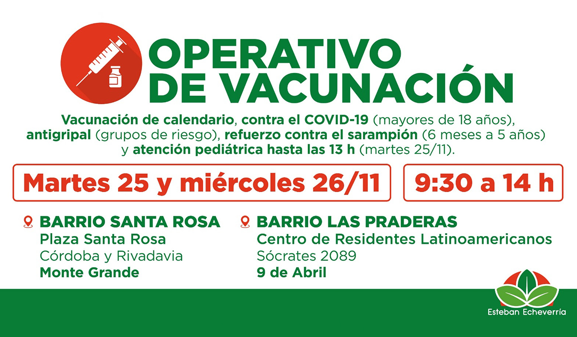 NUEVOS OPERATIVOS TERRITORIALES DE VACUNACIÓN GRATUITA EN EL DISTRITO