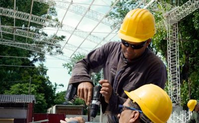AVANZA LA CONSTRUCCIÓN DE UN TECHO PARABÓLICO EN EL CLUB SOCIAL Y DEPORTIVO SANTA CATALINA