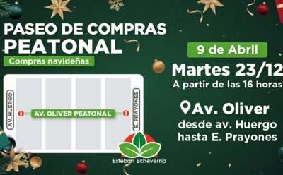 COMPRAS NAVIDEÑAS: PARA FOMENTAR EL COMERCIO, OLIVER Y EVITA SERÁN PEATONALES