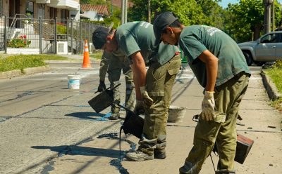 CONTINÚAN LOS TRABAJOS DE TOMADO DE JUNTAS EN MONTE GRANDE