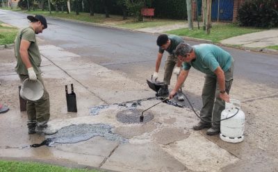 MONTE GRANDE: AVANZAN LOS TRABAJOS DE TOMADO DE JUNTAS