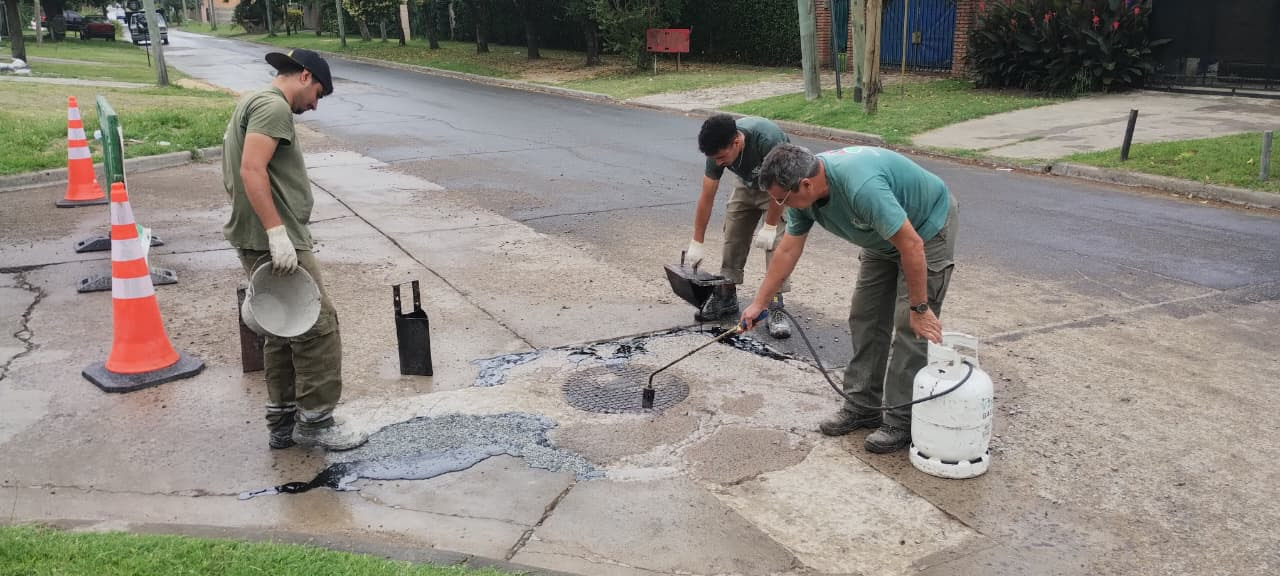 MONTE GRANDE: AVANZAN LOS TRABAJOS DE TOMADO DE JUNTAS