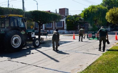 MONTE GRANDE: CONTINÚAN LOS TRABAJOS DE TOMADO DE JUNTAS
