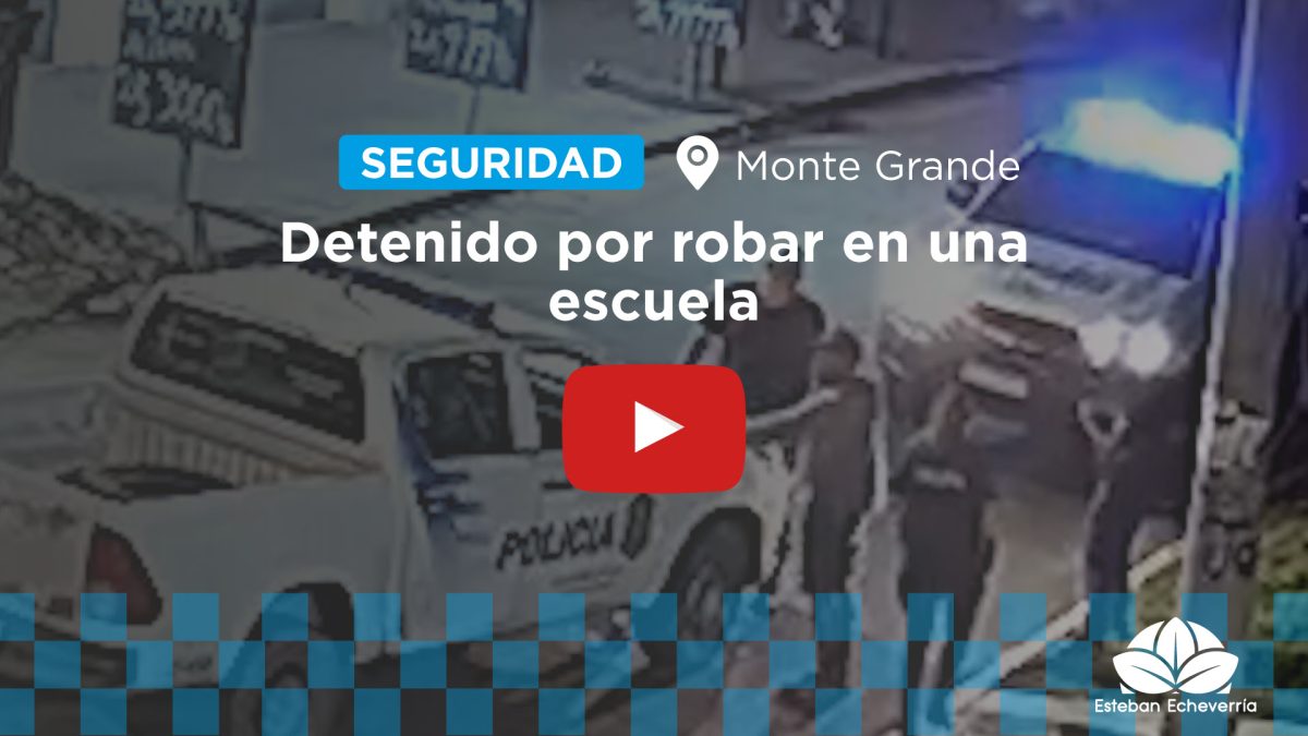 ENTRÓ A ROBAR EN UNA ESCUELA, LO VIERON POR LAS CÁMARAS DEL COM Y FUE DETENIDO AL INSTANTE