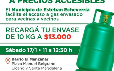 9 DE ABRIL: OPERATIVO DE RECARGA DE GARRAFAS A PRECIO ACCESIBLE EN EL BARRIO EL MANZANAR