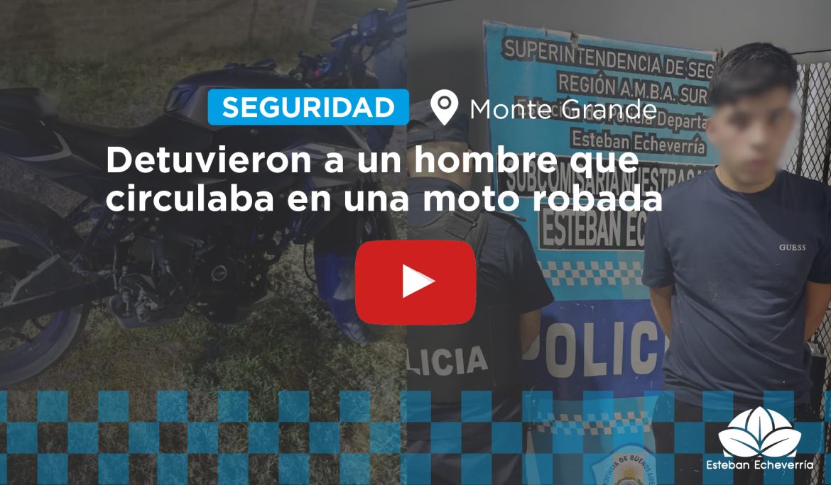CON APOYO DEL COM, UNA PERSONA FUE DETENIDA POR CIRCULAR EN UNA MOTO CON PEDIDO DE SECUESTRO