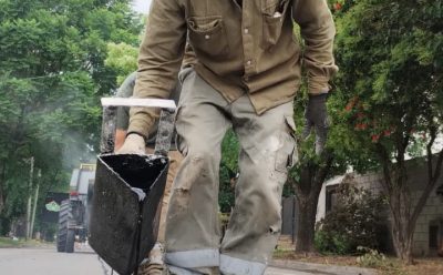 MONTE GRANDE: AVANZAN LOS TRABAJOS DE TOMADO DE JUNTAS 