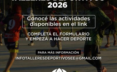 COMENZÓ LA INSCRIPCIÓN PARA LOS TALLERES DEPORTIVOS EN ESTEBAN ECHEVERRÍA