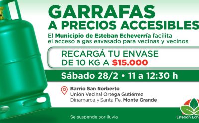 OPERATIVO DE RECARGA DE GARRAFAS A PRECIO ACCESIBLE EN MONTE GRANDE