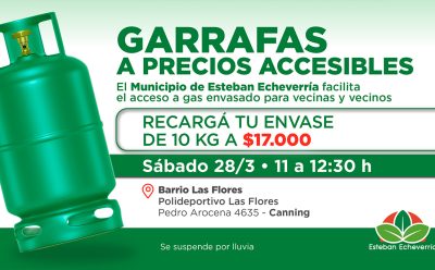 CANNING: NUEVO OPERATIVO MUNICIPAL DE RECARGA DE GARRAFAS A PRECIO ACCESIBLE