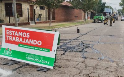 CONTINÚAN LAS TAREAS DE TOMADO DE JUNTAS EN MONTE GRANDE