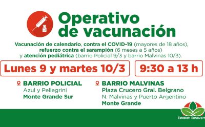 OPERATIVOS TERRITORIALES DE VACUNACIÓN GRATUITA EN EL DISTRITO