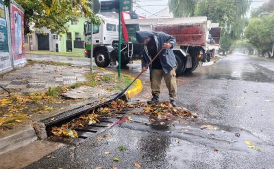 TAREAS DE LIMPIEZA Y DESOBSTRUCCIÓN POR LA INTENSA LLUVIA