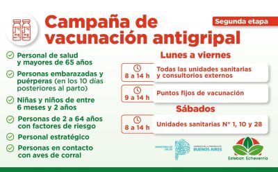 VACUNACIÓN ANTIGRIPAL: SEGUNDA ETAPA EN MARCHA