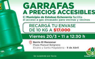 9 DE ABRIL: NUEVO OPERATIVO MUNICIPAL DE RECARGA DE GARRAFAS A PRECIO ACCESIBLE