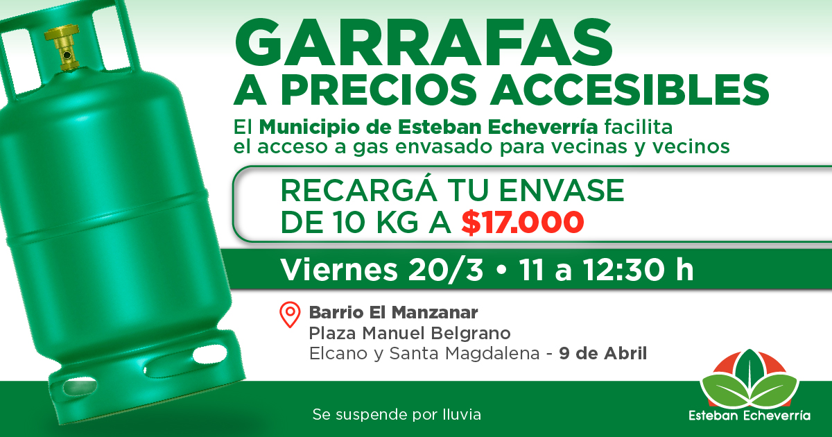 9 DE ABRIL: NUEVO OPERATIVO MUNICIPAL DE RECARGA DE GARRAFAS A PRECIO ACCESIBLE