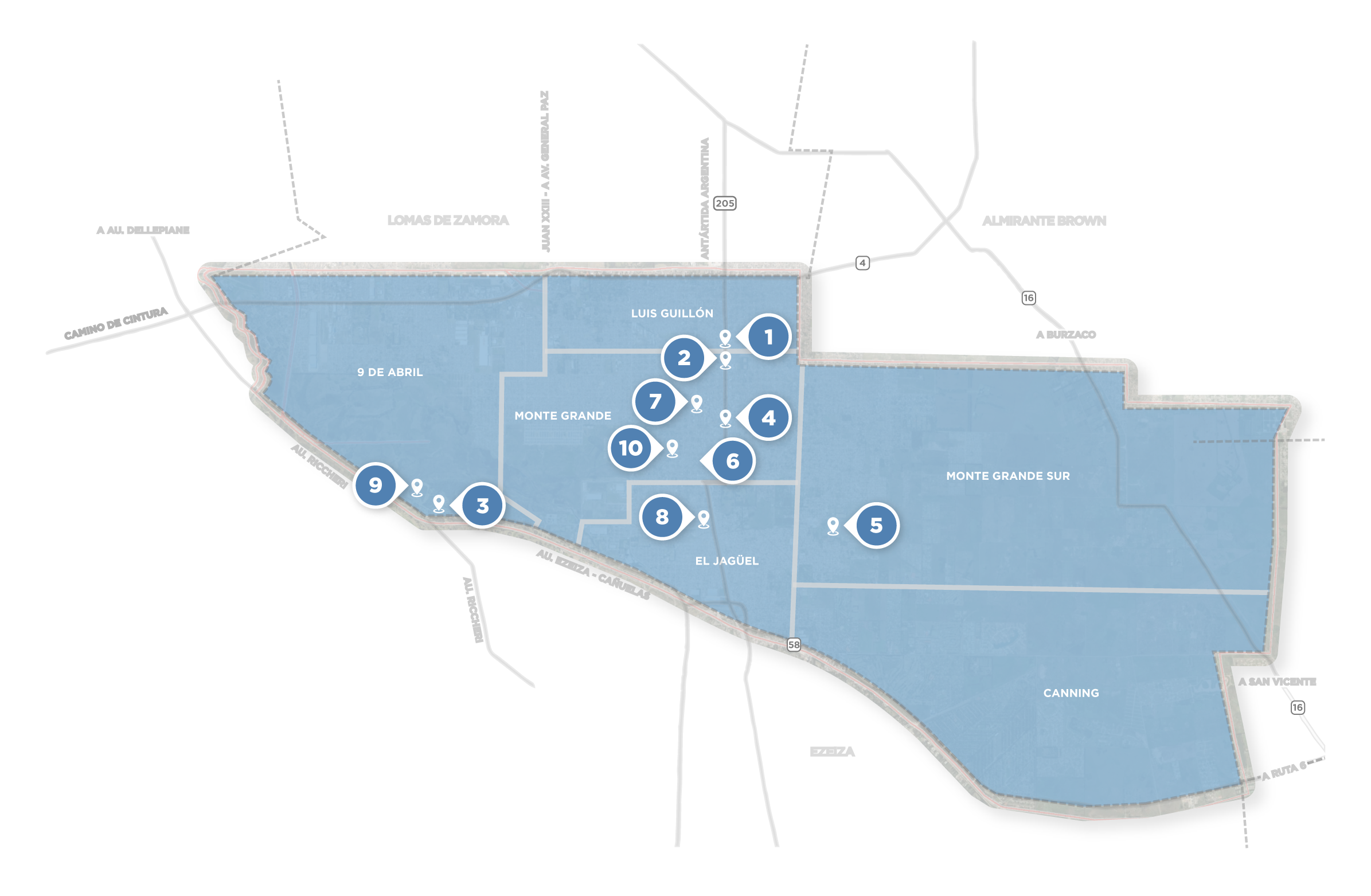 Mapa de sitios de memoria