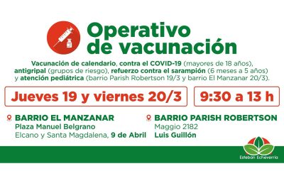 OPERATIVOS TERRITORIALES DE VACUNACIÓN GRATUITA EN EL DISTRITO