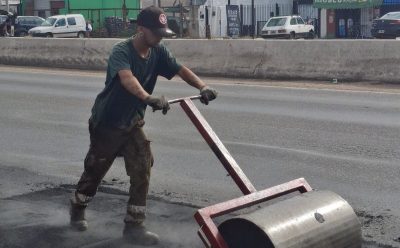 9 DE ABRIL: OBRAS DE BACHEO CON ASFALTO CALIENTE SOBRE RUTA 4