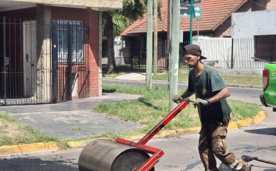 MONTE GRANDE: NUEVAS OBRAS DE BACHEO CON ASFALTO CALIENTE