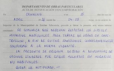 EL MUNICIPIO INTIMA A EMPRENDIMIENTO DE CANNING POR INCUMPLIMIENTO DE NORMAS