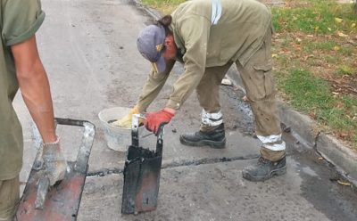 MONTE GRANDE: NUEVOS TRABAJOS DE TOMADO DE JUNTAS