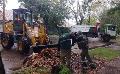 EL MUNICIPIO REALIZA TAREAS DE LIMPIEZA Y SANEAMIENTO ANTE LAS INTENSAS LLUVIAS