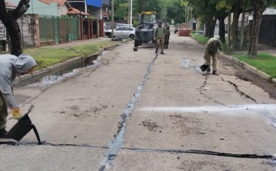 CONTINÚAN LAS TAREAS DE TOMADO DE JUNTAS EN MONTE GRANDE