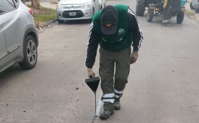 CONTINÚAN LAS TAREAS DE TOMADO DE JUNTAS EN MONTE GRANDE