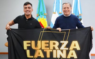 FERNANDO GRAY RECIBIÓ AL DIRECTOR DEL ESTUDIO DE DANZAS FUERZA LATINA, QUE REPRESENTARÁ AL DISTRITO EN UN TORNEO NACIONAL