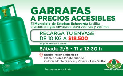 LUIS GUILLÓN: OPERATIVO DE RECARGA DE GARRAFAS A BAJO COSTO EN EL BARRIO PARISH ROBERTSON