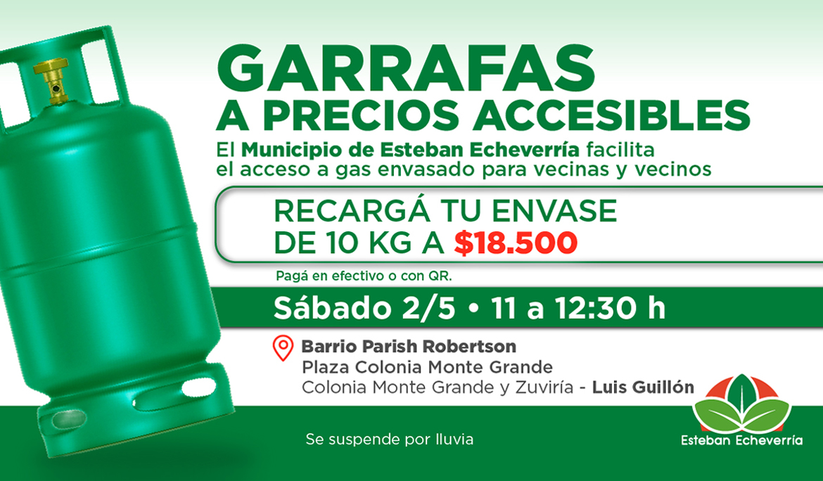 LUIS GUILLÓN: OPERATIVO DE RECARGA DE GARRAFAS A BAJO COSTO EN EL BARRIO PARISH ROBERTSON