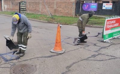 MONTE GRANDE: AVANZAN LOS TRABAJOS DE TOMADO DE JUNTAS