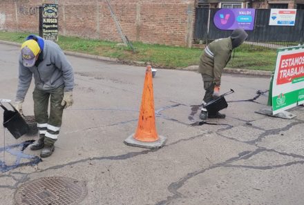MONTE GRANDE: AVANZAN LOS TRABAJOS DE TOMADO DE JUNTAS