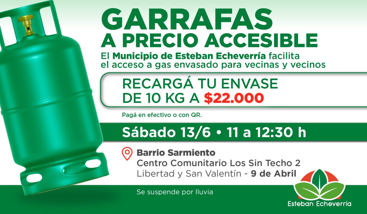 NUEVO OPERATIVO DE RECARGA DE GARRAFAS A PRECIO ACCESIBLE EN 9 DE ABRIL