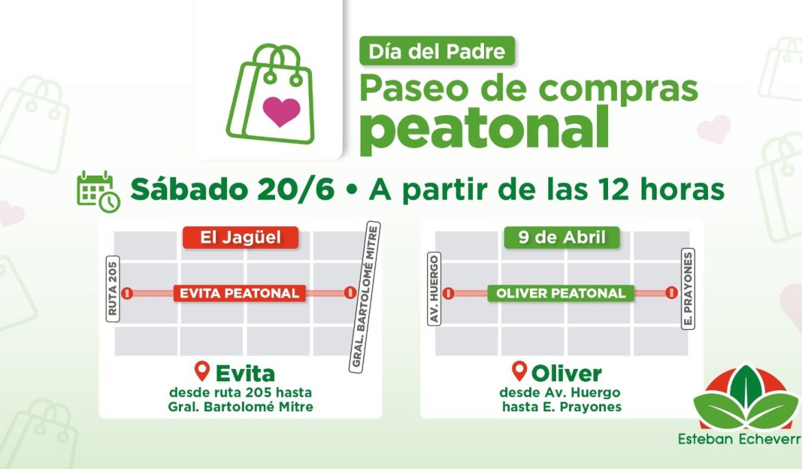 POR EL DÍA DEL PADRE, LOS CENTROS COMERCIALES DE 9 DE ABRIL Y EL JAGÜEL SERÁN PASEOS PEATONALES