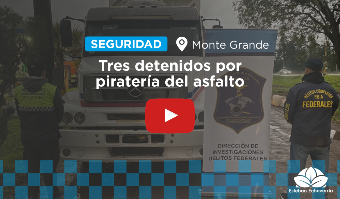 TRES DETENIDOS POR PIRATERÍA DEL ASFALTO Y ROBO AGRAVADO