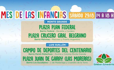 MES DE LAS INFANCIAS: CONTINÚAN LOS FESTEJOS EN MONTE GRANDE Y LUIS GUILLÓN