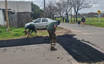 TAREAS DE BACHEO EN CALLES DE EL JAGÜEL