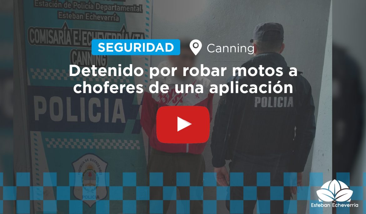 LA POLICÍA DETUVO A UN MOTOCHORRO EN CANNING