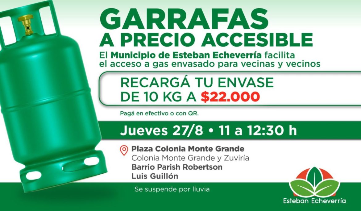 NUEVO OPERATIVO DE RECARGA DE GARRAFAS A PRECIO ACCESIBLE EN LUIS GUILLÓN