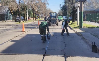 CONTINÚAN LAS TAREAS DE TOMADO DE JUNTAS EN MONTE GRANDE