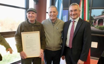 FERNANDO GRAY ENTREGÓ DECRETOS DE RECONOCIMIENTO A INTEGRANTES DESTACADOS DE LA COLECTIVIDAD ITALIANA