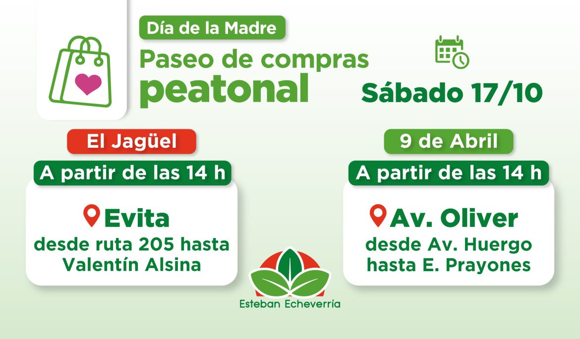 PASEO DE COMPRAS PEATONAL EN 9 DE ABRIL Y EL JAGÜEL