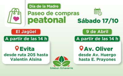 PASEO DE COMPRAS PEATONAL EN 9 DE ABRIL Y EL JAGÜEL