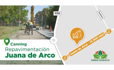 CANNING: AVANZA LA OBRA DE REPAVIMENTACIÓN DE LA CALLE JUANA DE ARCO