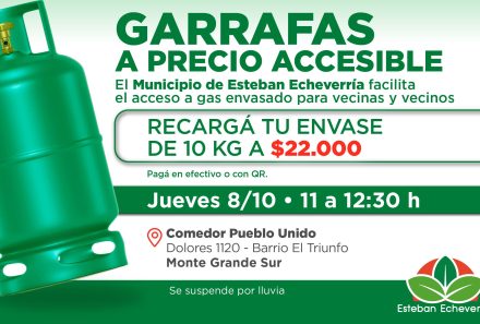 NUEVO OPERATIVO DE RECARGA DE GARRAFAS EN MONTE GRANDE SUR